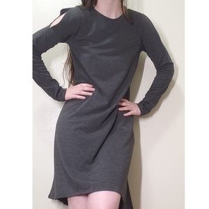 Gray long sleeved dress